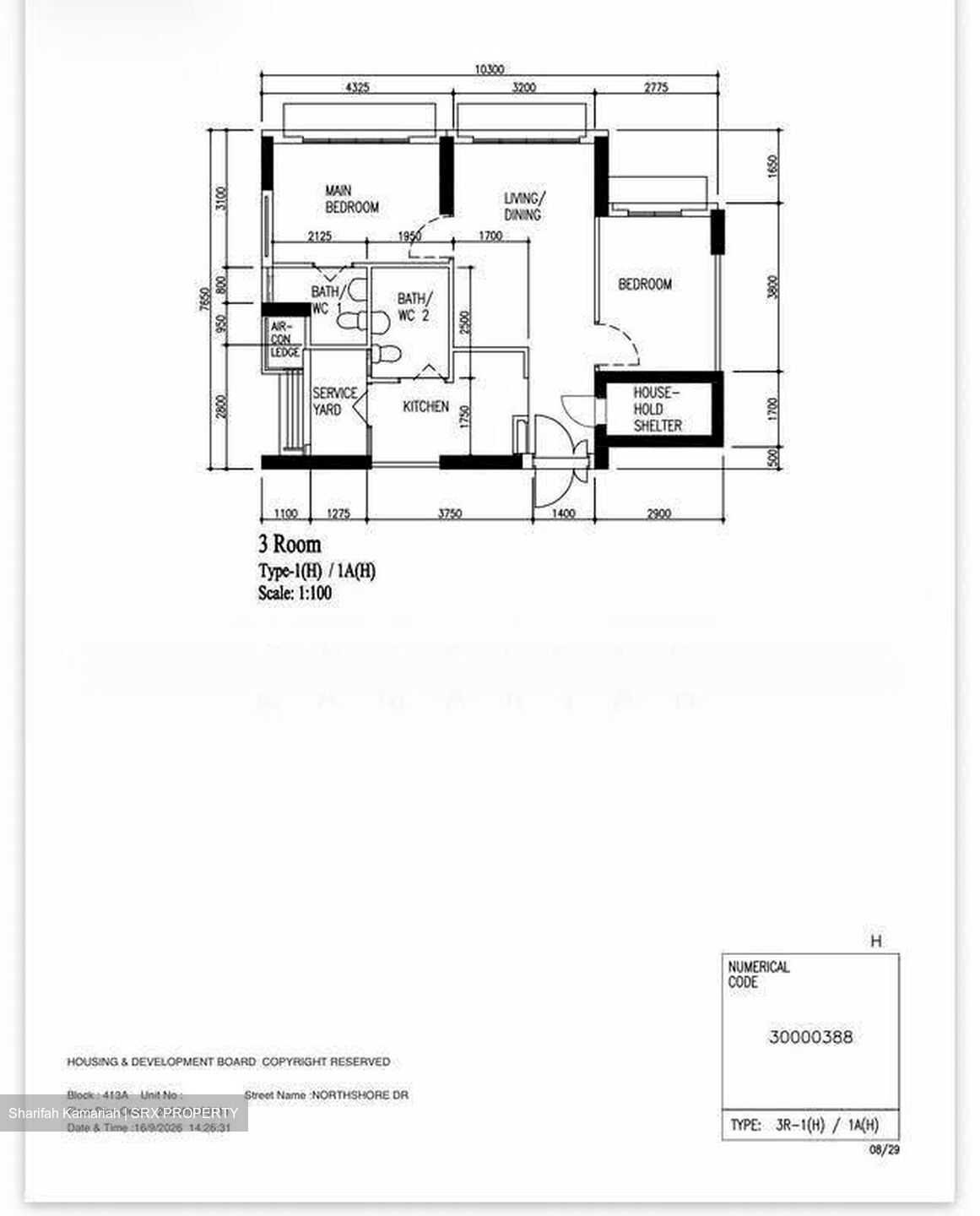 Blk 413A Waterfront I @ Northshore (Punggol), HDB 3 Rooms #624099341